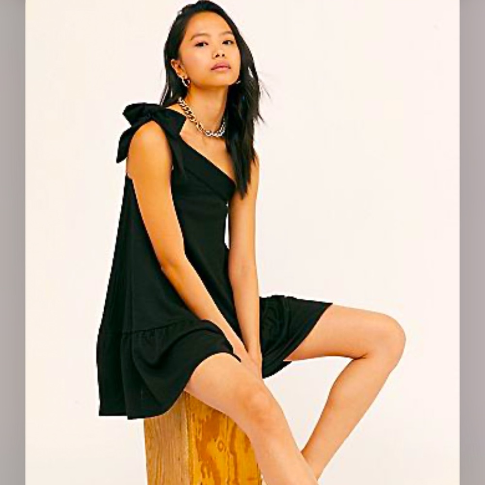 Brand New Free People One Shoulder Bow Dress